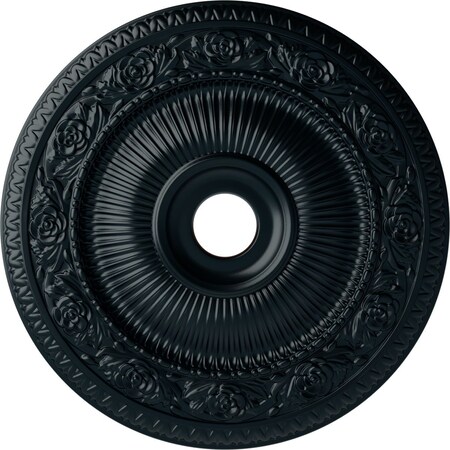 Ekena Millwork Logan Ceiling Medallion (Fits Canopies up to 6 1/8"), 24 1/4"OD x 3 7/8"ID x 2"P, Night Shade CM24LO1NSF